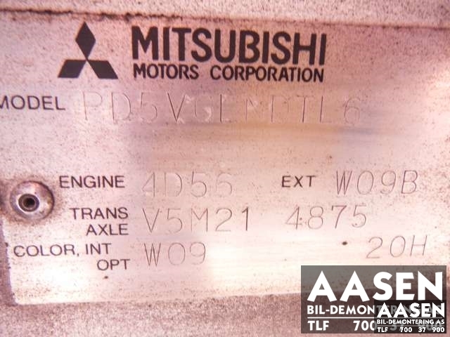 Mitsubishi L400 1997-2002 , Motorkode: , Girkassekode: 