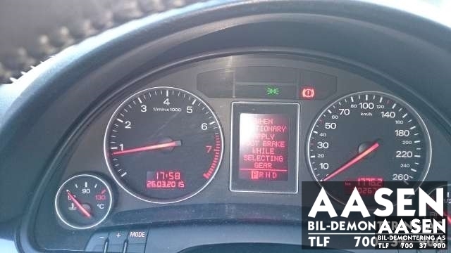 Audi A4 2001-2004 (Type II) (B6) (B6), Motorkode: , Girkassekode: 