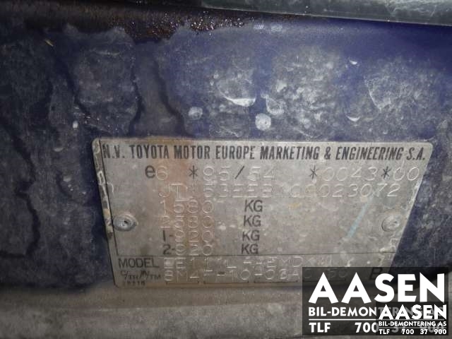 Toyota Corolla 1997-2000 (Fase 1) , Motorkode: , Girkassekode: 