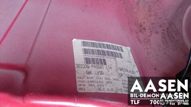 VW Passat 1997-2000 (B5,3B) (B5,3B), Motorkode: AHU, Girkassekode: DHL