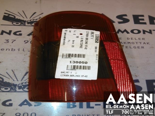 Baklykt venstre til Citroën Berlingo 1996-2002 (Type I, Fase 1) (6350 EE|)