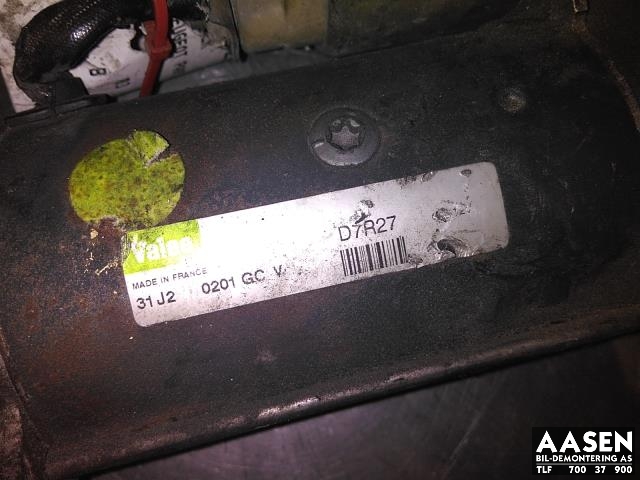 Starter diesel til Peugeot Partner 2002-2008 (Type I, Fase 2) (VALEO|D7R27|)