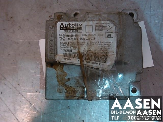 Airbag elektronikk til Peugeot 407, 2004-2010  (9655880880)