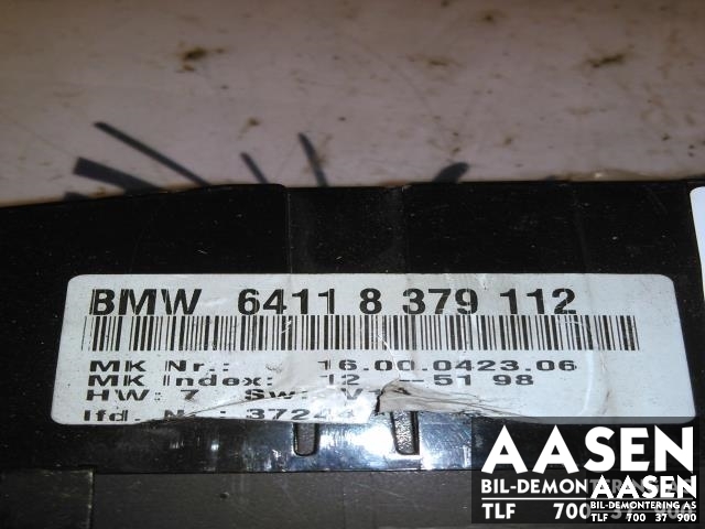 Varmeapparat betjening til BMW 7-Serie 1993-2001 (E38) (E38) (64118379112|)