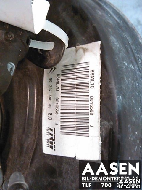 Bremsekraft-forsterker til Citroën Berlingo 2008-2015 (Type II, Fase 1)  (TRW|16 070 422 80|9670784680|)