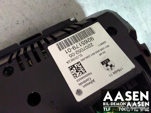Instrumentpanel til BMW X3 2010-2017 (F25) (F25) (JOHNSON CONTROLS|926517901|62 10 9 358 981|)