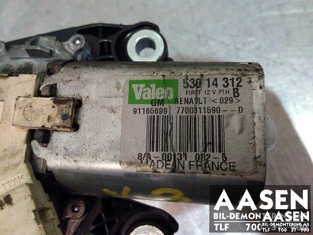 Viskermotor bakrute til Renault Trafic 2001-2006  (VALEO|53014312|91165699|)