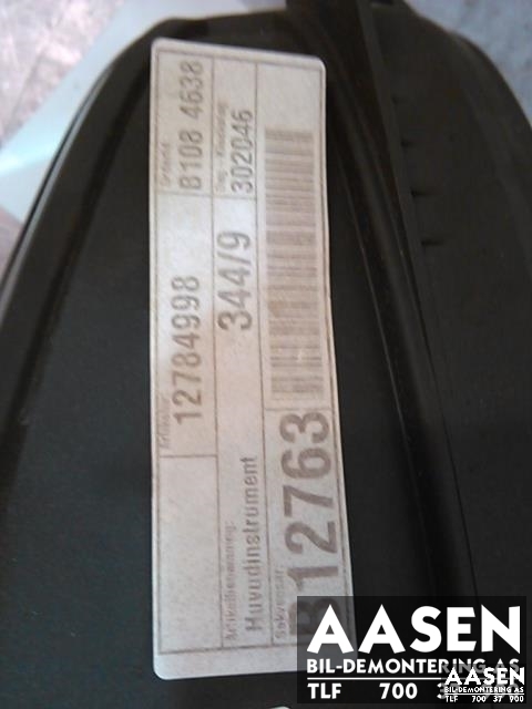 Instrumentpanel til Saab 9-3 2008-2011 (Type II, Fase 2)  (12784998|)