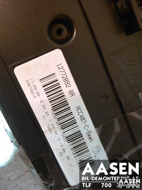 Varmeapparat betjening til Saab 9-3 2008-2011 (Type II, Fase 2) (12772892BA|)