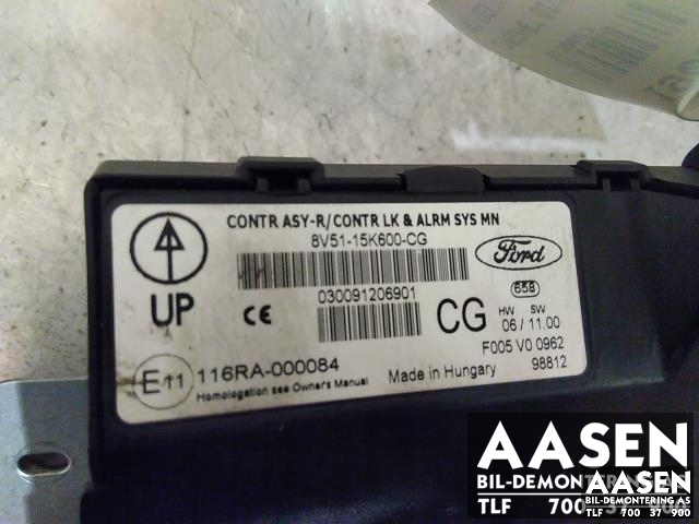 Styreenhet diverse til Ford Fiesta 2008-2012 (Type VI, Fase 1)  (BOSCH|8V51-15K600-CG|)