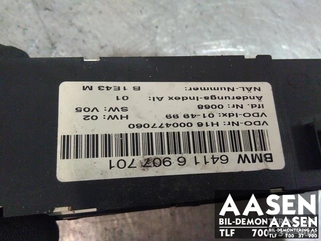 Varmeapparat betjening til BMW 3-Serie 1998-2005 (E46) (E46) (64 11 6 931 839|64116907701|)
