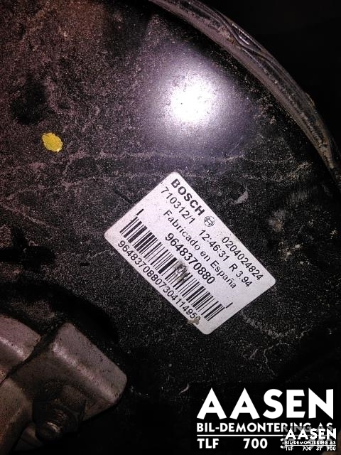 Bremsekraft-forsterker til Peugeot Partner 2002-2008 (Type I, Fase 2)  (BOSCH|4535 R4|9648370880|)