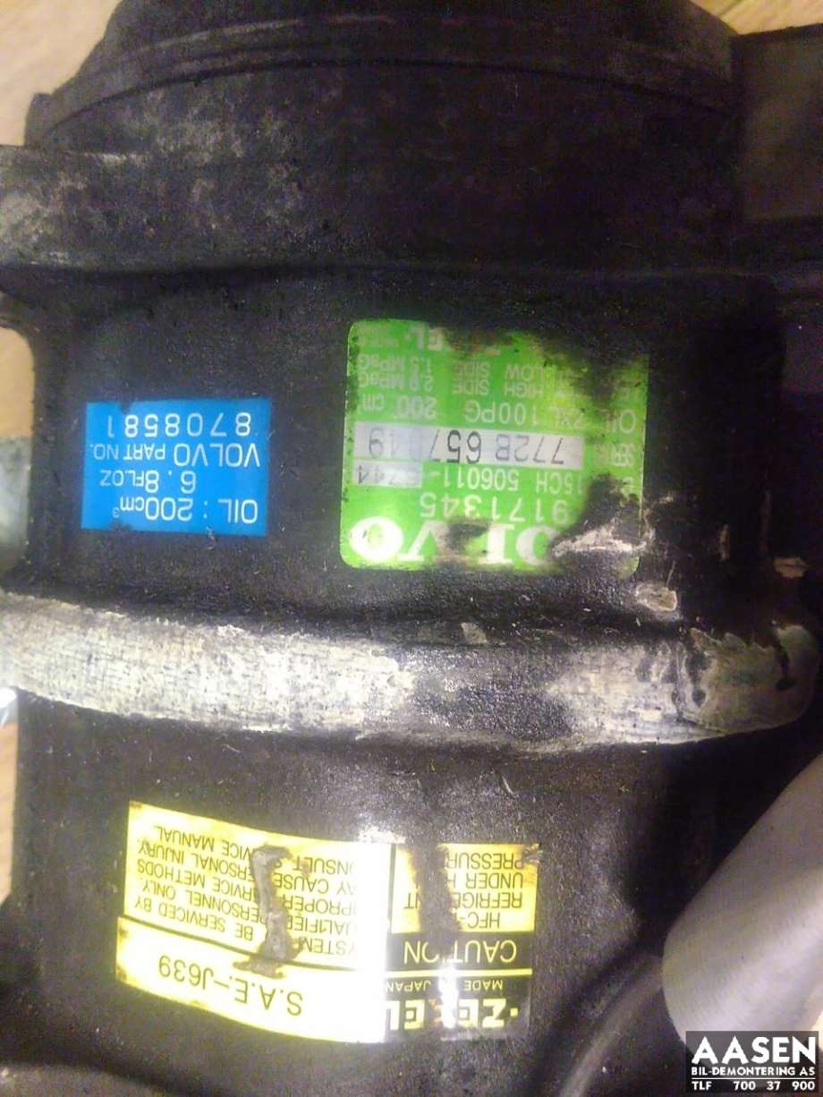Aircondition kompressor til Volvo V70 (S70/XC70) 1997-2000 (Type I)  (8708581|9171345|)