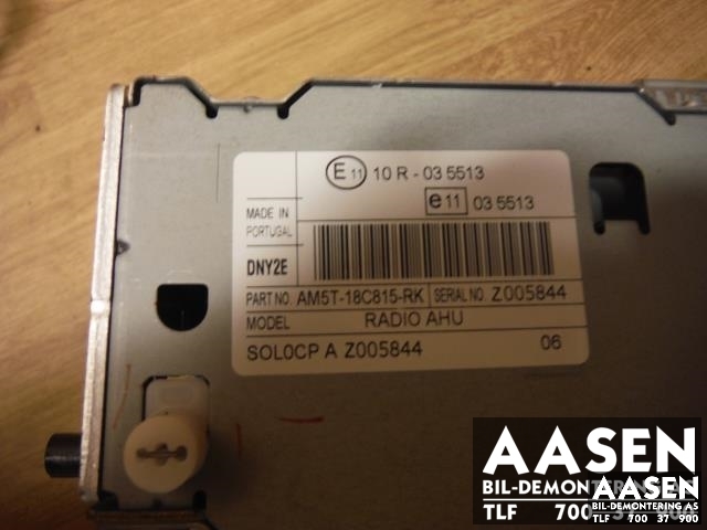 Bilstereo CD-veksler til Ford Fiesta, 2013-2017 (Type VI, Fase 2)  (AM5T-18C815-RK)