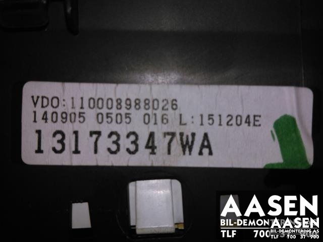 Instrumentpanel til Opel Combo C 2002-2011  (VDO|13173347WA|)