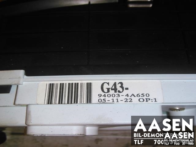 Instrumentpanel til Hyundai H-1 2006-2008 (Type I, Fase 2)  (94003-4A650|)