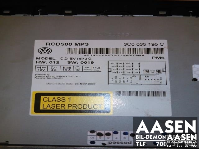 Bilstereo til VW Passat 2005-2010 (B6) (B6) (3C0035195C|)