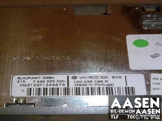 Bilstereo til VW Golf V, Combi 2003-2008  (1K0035186R|)