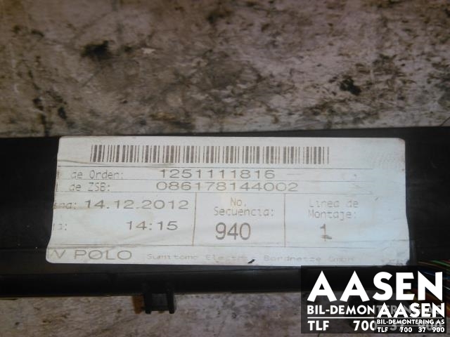 Sikringsboks til VW Polo 2009-2014 (Type V, Fase 1)