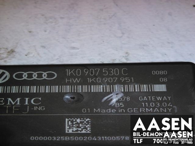 Styreenhet diverse til VW Touran 2003-2006 (Type I, Fase 1)  (TEMIC|1K0907530C|)