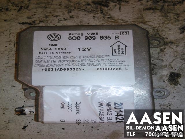 Airbag elektronikk til VW Passat, 1997-2000 (B5,3B) (B5,3B) (SME|3B0 959 655 B)