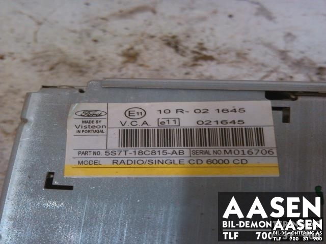 Bilstereo til Ford Mondeo 2001-2007 (Type III)  (5S7T-18C815-AB|)