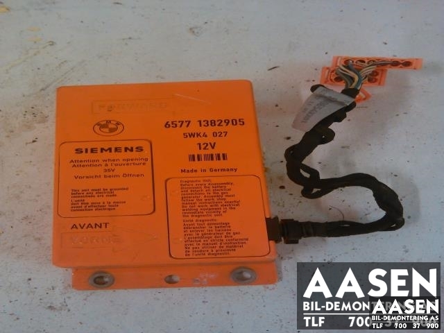 Airbag elektronikk til BMW 3-Serie 1991-2000 (E36) (E36) (SIEMENS|65 77 1 382 905|5WK4027|)