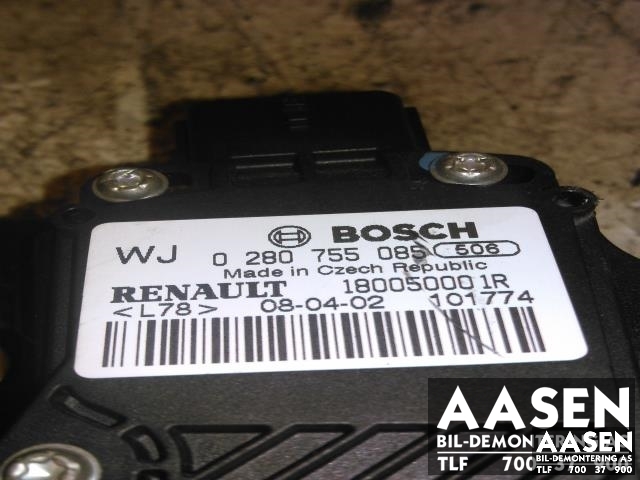 Pedal gass til Renault Laguna 2008-2010 (Type III, Fase 1)  (BOSCH|180050001R|)