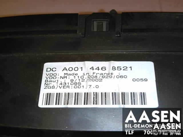 Instrumentpanel til Mercedes Sprinter 1995-2006 (903) (903) (A0014468521|)