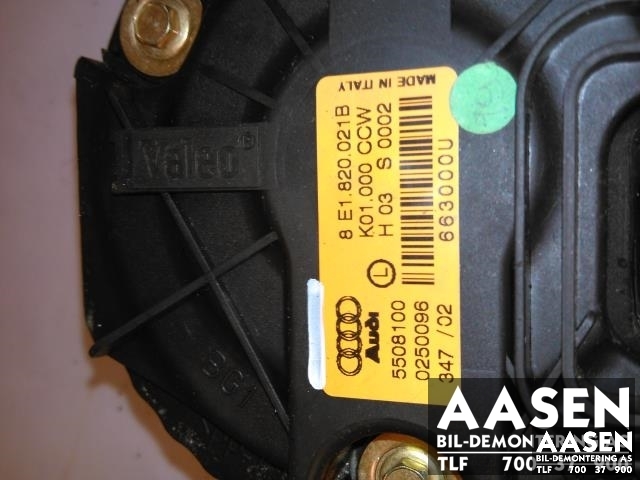 Varmeapparat motor til Audi A4 2001-2004 (Type II) (B6) (B6) (VALEO|8E1820021B|)