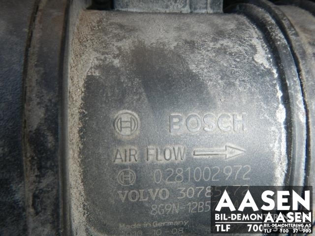 Luftmengde/luftmassemåler til Volvo V60, 2010-2013 (Type I, Fase 1)  (BOSCH|30785472)