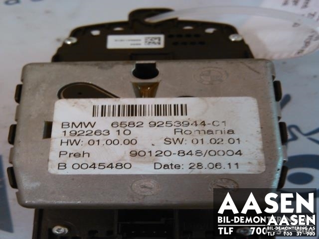 Bilstereo betjeningspanel til BMW X3 2010-2017 (F25) (F25) (65 82 9 253 944|65 82 9 267 955|)