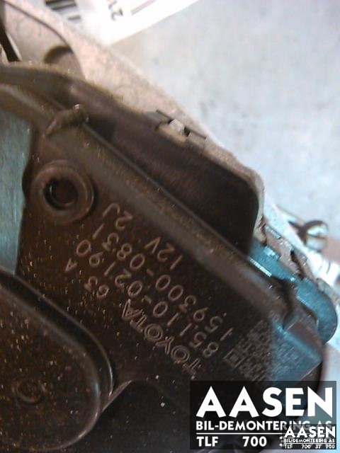 Viskermotor frontrute til Toyota Auris 2007-2010 (Type I, Fase 1)  (85110-02190|)