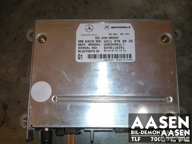 Styreenhet bluetooth til Mercedes E-Klasse, 2002-2006 (Fase 1) (W211) (W211) (MOTOROLA|A 211 870 00 26)