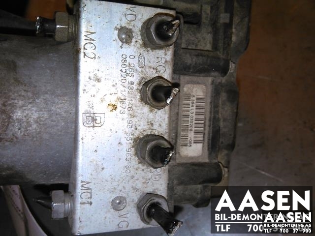 ABS sentral til Peugeot Partner 2002-2008 (Type I, Fase 2)  (BOSCH|9665196580|0265232146|)