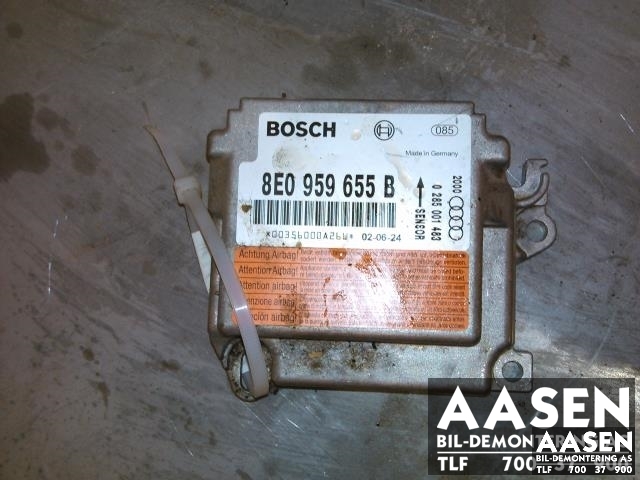 Airbag elektronikk til Audi A4, 2001-2004 (Type II) (B6) (B6) (BOSCH|8E0959655B)