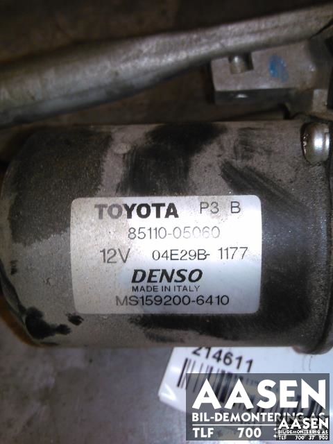 Viskermotor frontrute til Toyota Avensis 2003-2008 (Type II)  (DENSO|85110-05060|)