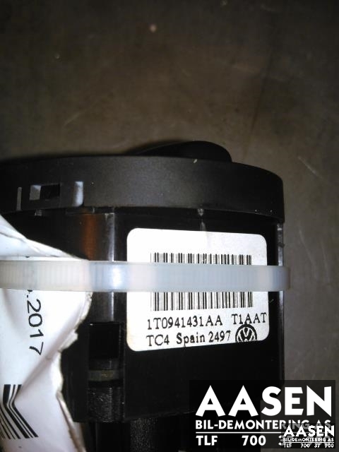 Bryter lys til VW Touran 2007-2010 (Type I, Fase 2)  (1T0941431AA|)