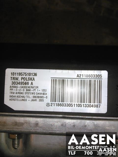 Airbag passasjer til Mercedes E-Klasse 2002-2006 (Fase 1) (W211) (W211) (TRW|A2118603305|)