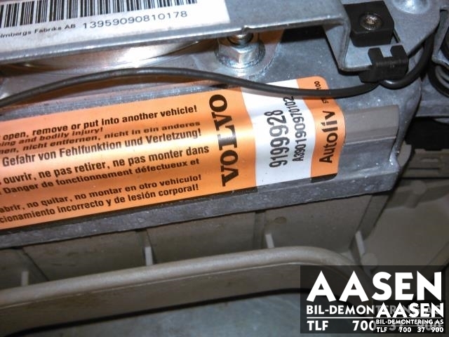 Airbag rattpute til Volvo S80 1998-2006 (Type I)  (9199928|)