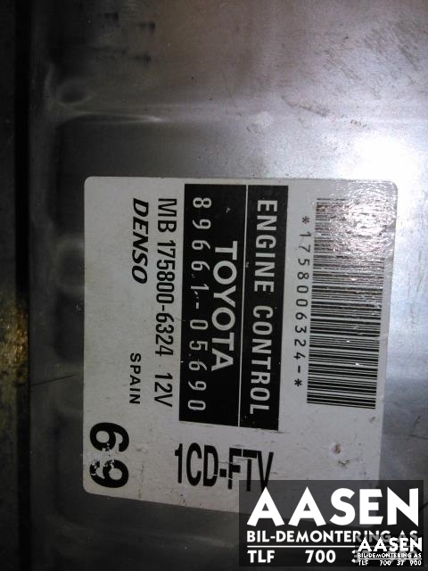 Styreenhet motor til Toyota Avensis 2003-2008 (Type II)  (DENSO|89661-05690|)