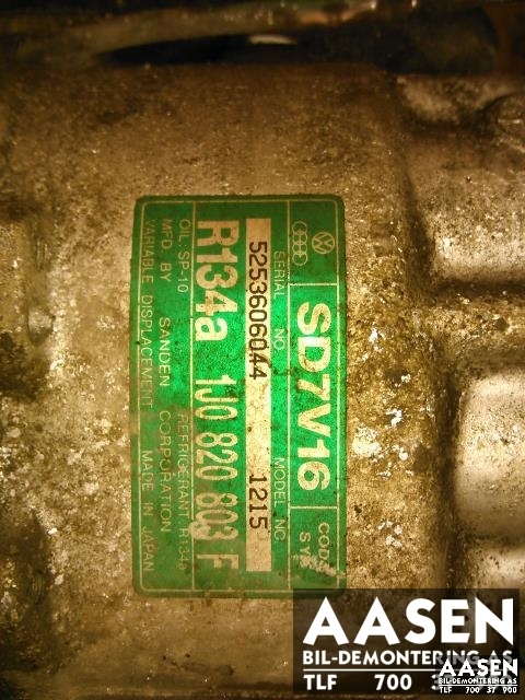 Aircondition kompressor til Škoda Octavia 2000-2004 (Type I, Fase 2)  (SANDEN|1J0 820 803 F|)