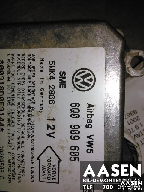 Airbag elektronikk til Škoda Octavia 2000-2004 (Type I, Fase 2)  (6Q0909605|)