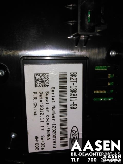 Bilstereo betjeningspanel til Ford Transit Custom 2013-2023 (Type I)  (BK2T-18K811-BB|)