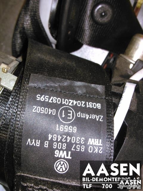 Sikkerhetsbelte foran høyre til VW Caddy 2004-2010 (Type III, Fase 1)  (TRW|2K0857806B|)
