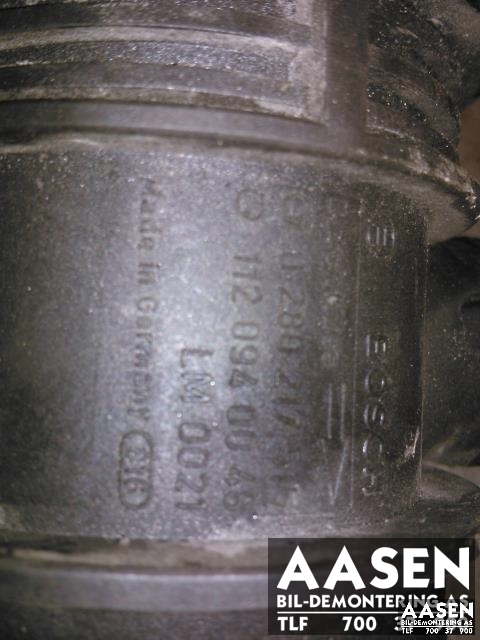 Luftmengde/luftmassemåler til Mercedes E-Klasse 1995-2000 (Fase 1) (W210) (W210) (BOSCH|1120940048|)