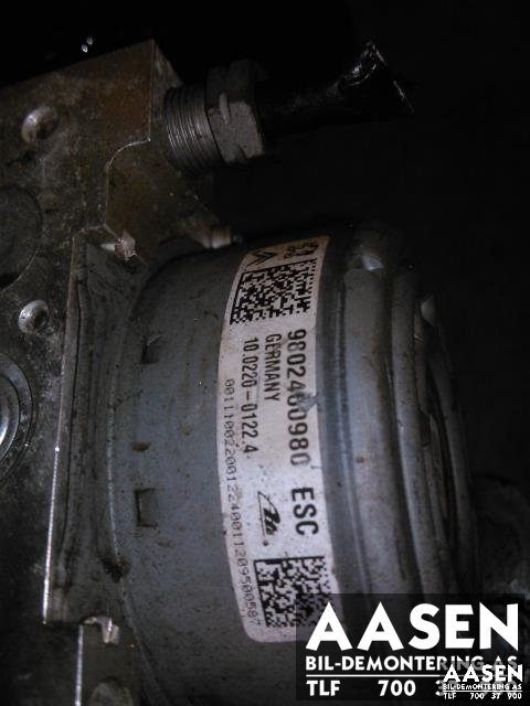 ABS sentral til Peugeot 208 2012-2019 (Type I)  (ATE|9802400980|16 087 275 80|16 101 344 80)