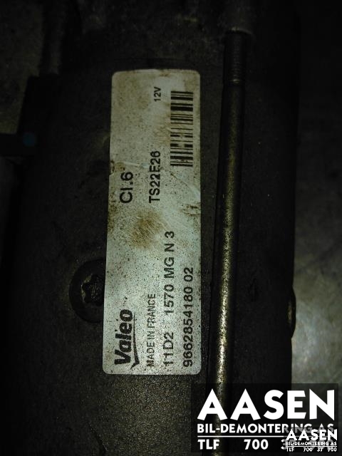 Starter diesel til Peugeot 208 2012-2019 (Type I) (VALEO|9662854180 02|)