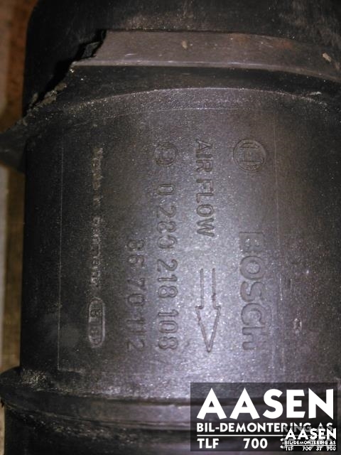 Luftmengde/luftmassemåler til Volvo V70 2000-2004 (Type II, Fase 1)  (BOSCH|31342362|8670112|0280218108)