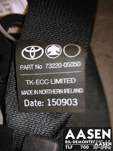 Sikkerhetsbelte foran venstre til Toyota Avensis 2003-2008 (Type II) (73220-05050|)
